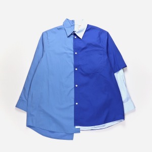 3 Color Layered Shirt Blue